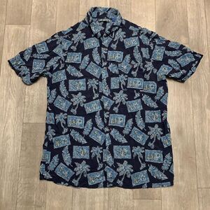 Mens Campia Hawaiian Tropical Floral Button Down‎ Shortsleeve Shirt